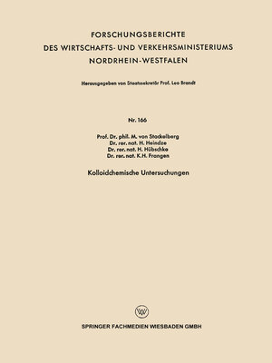 cover image of Kolloidchemische Untersuchungen